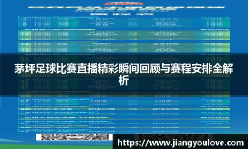 茅坪足球比赛直播精彩瞬间回顾与赛程安排全解析