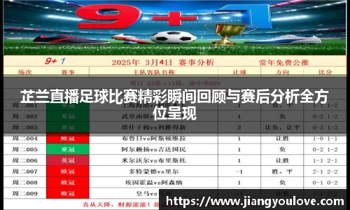 芷兰直播足球比赛精彩瞬间回顾与赛后分析全方位呈现
